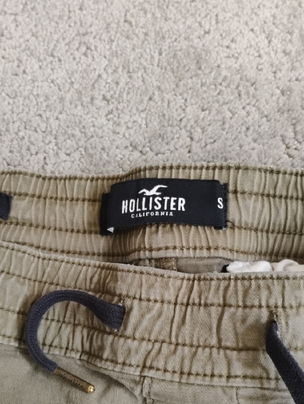 Hollister Boys' Olive Drawstring Joggers